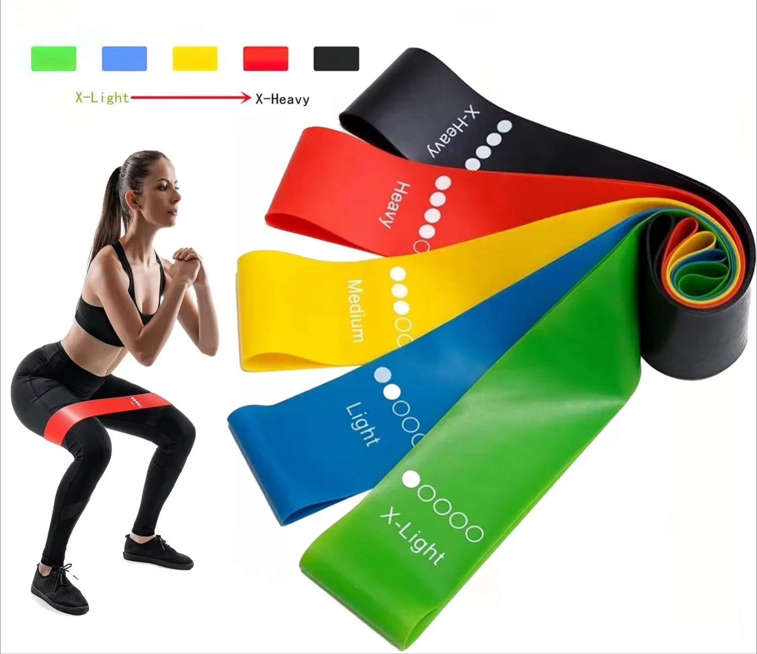 Crossfit Training Gear - Set di 5 Livelli di Resistenza