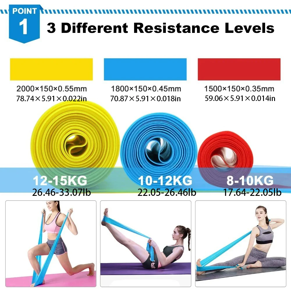 4 pezzi/set fasce elastiche pe - Crossfit Workout Gear recensione e prezzo